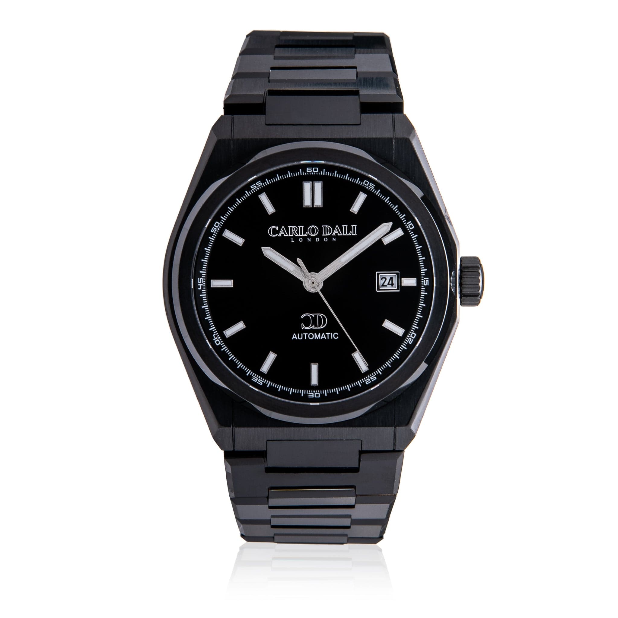 "1888 automatic" TOTAL BLACK METAL WATCH 1