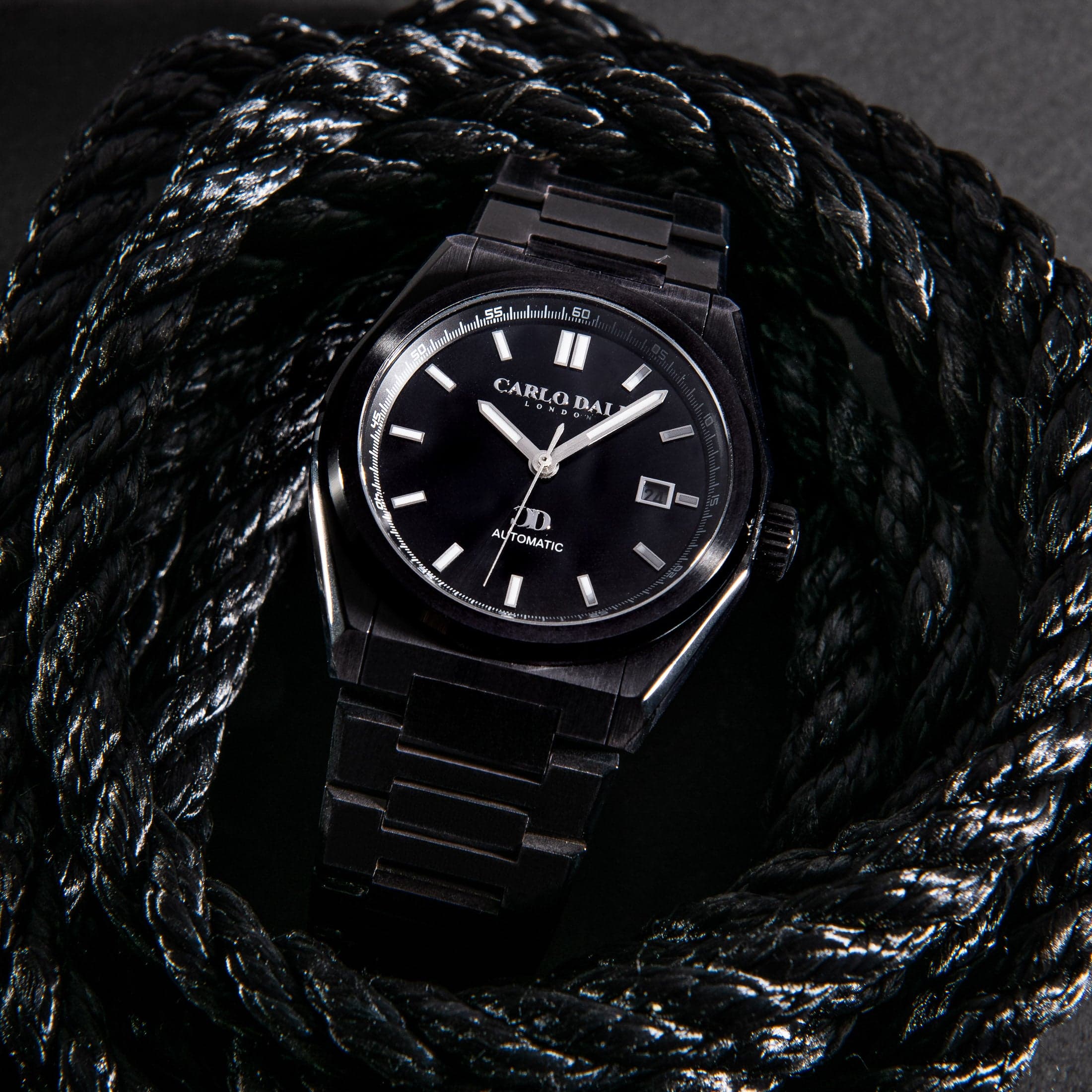 "1888 automatic" TOTAL BLACK METAL WATCH 2