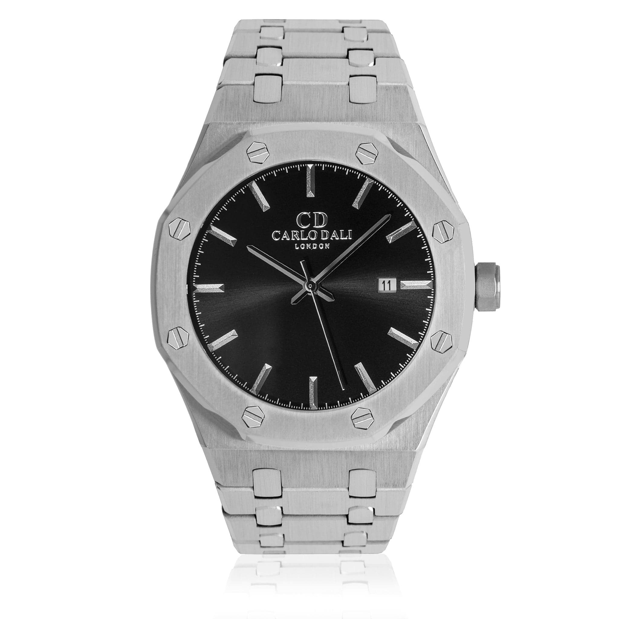 Aristotelis Precious Silver Steel Watch 1