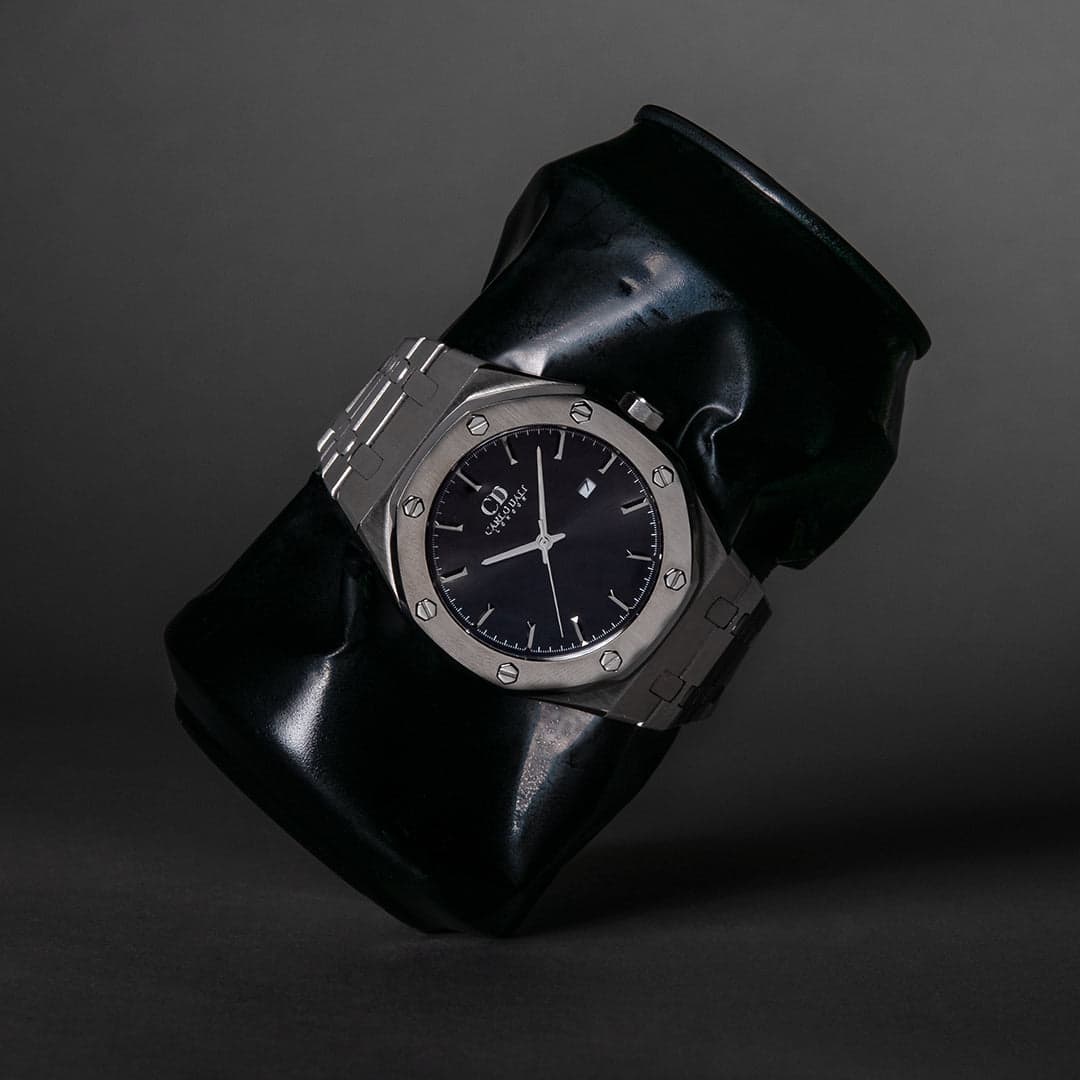Aristotelis Precious Silver Steel Watch 2