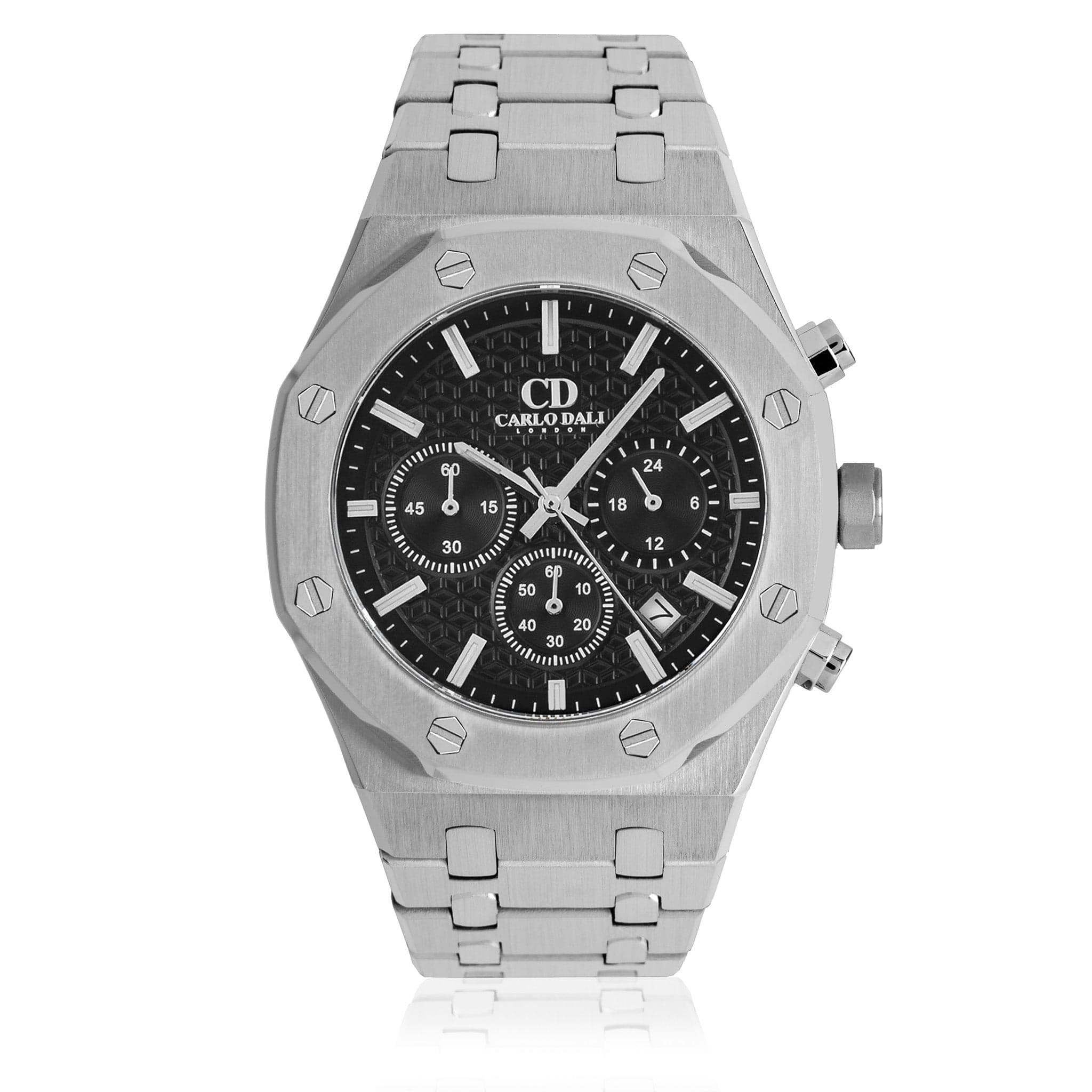 Chronograph Silver, black watch 1