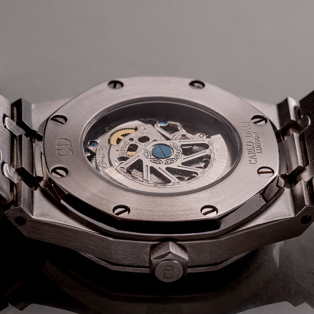 Tourbillon Skeleton Silver watch 3