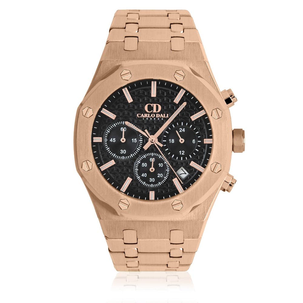 Royal Chronograph Rose Gold, Black Watch 1