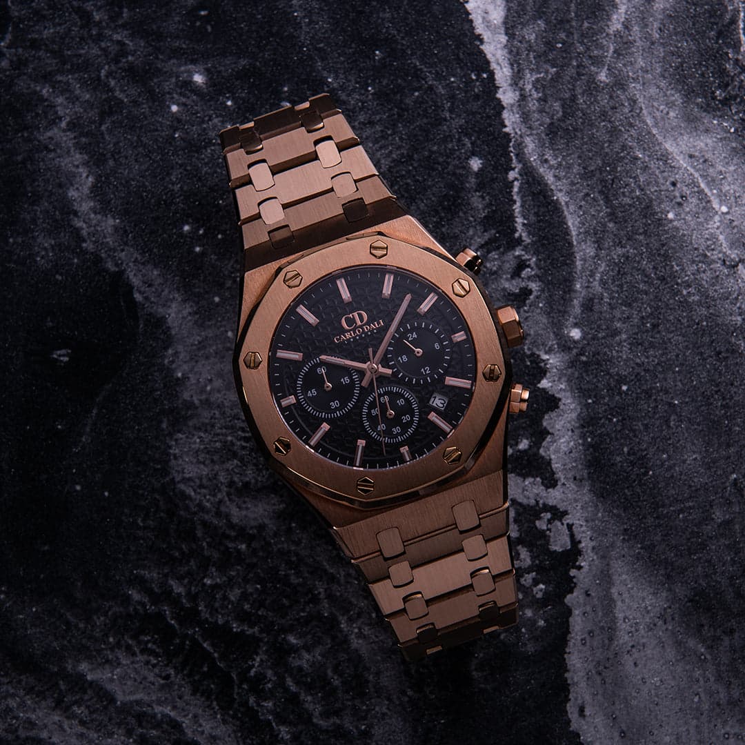 Royal Chronograph Rose Gold, Black Watch 4