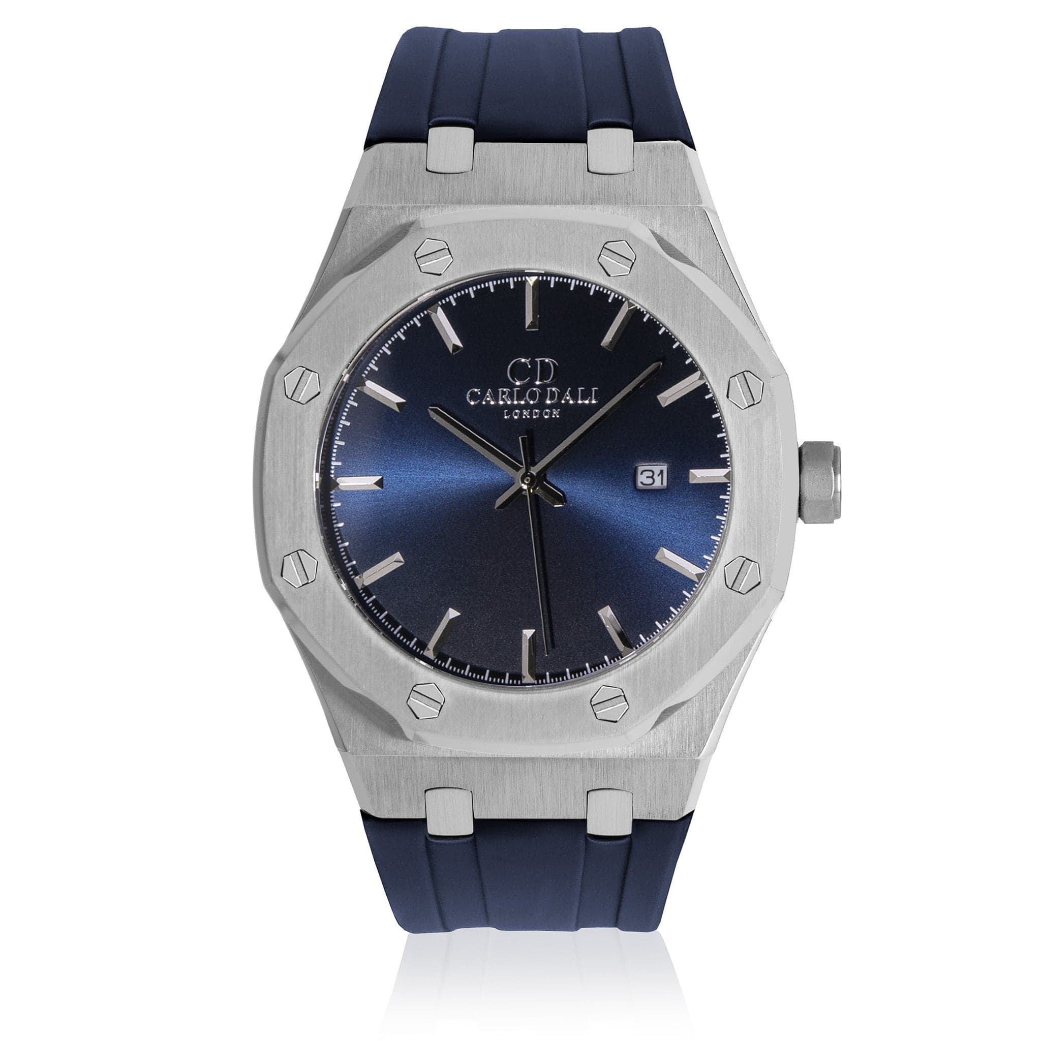 Classic Fusion Blue Sea Rubber Strap Watch 1