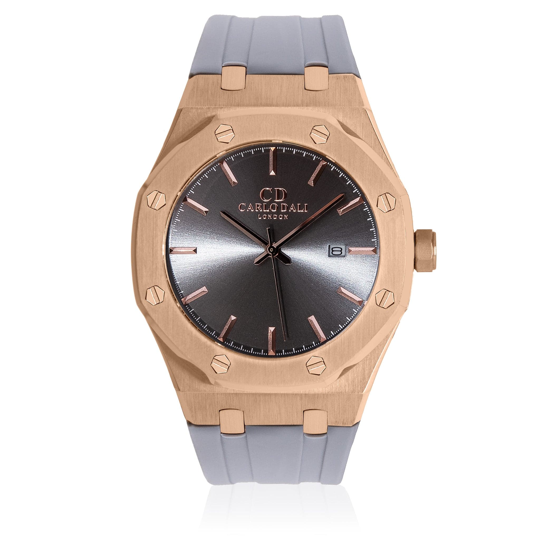 Classic Fusion Grey Rubber Strap Watch 1
