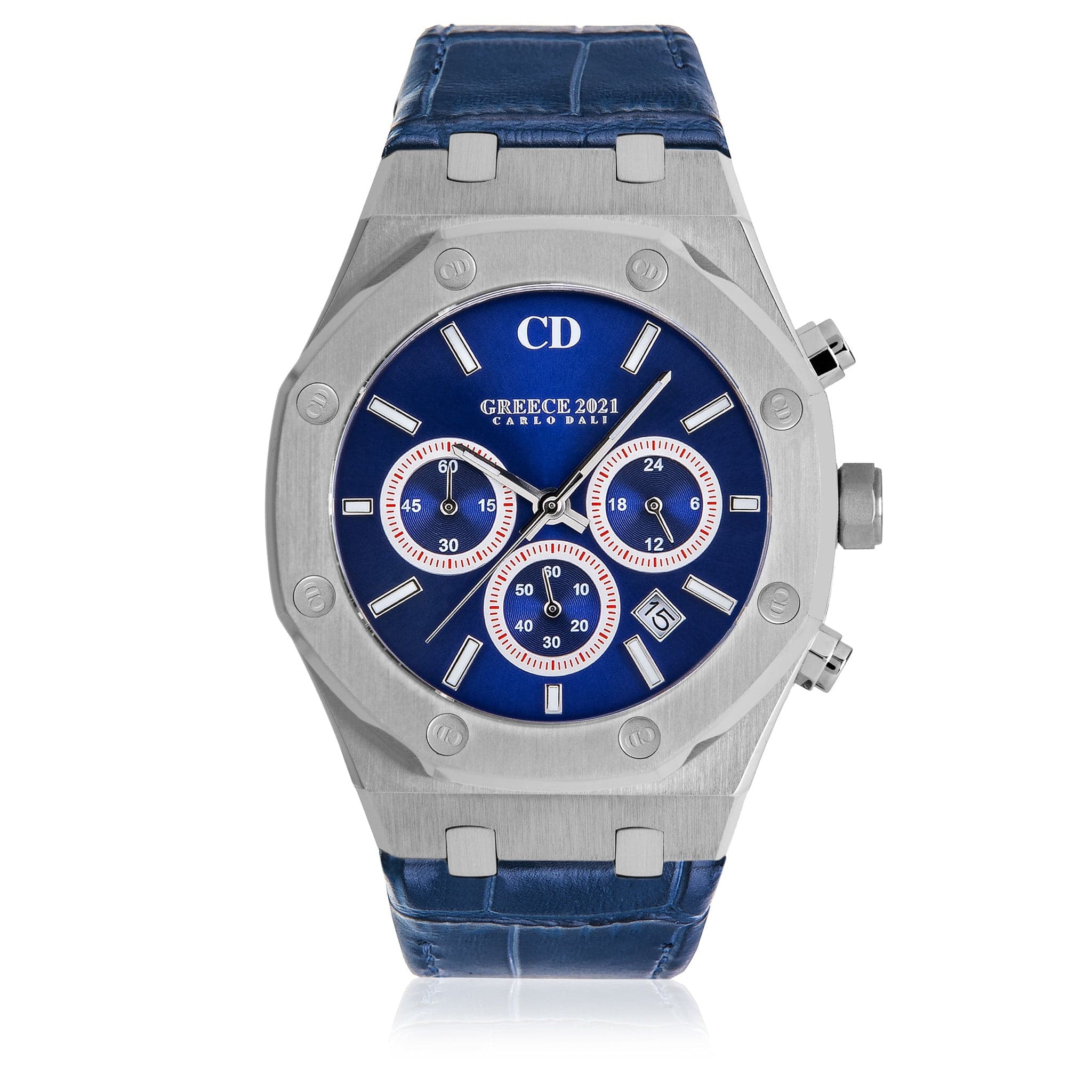 GREECE 2021 Chronograph Leather Blue Limited Watch 2