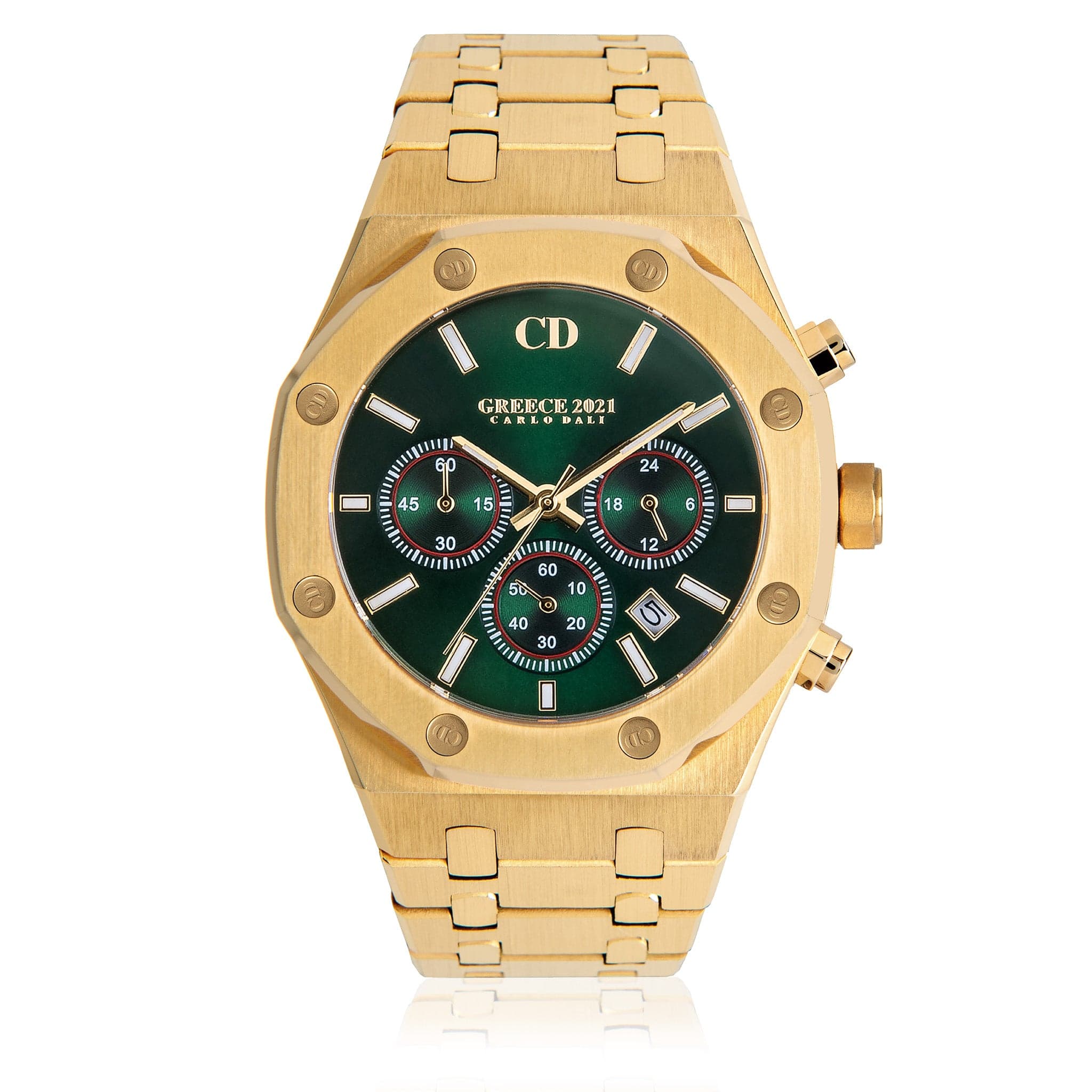 GREECE 2021 Chronograph Metal GREEN LIMITED Wrist Watch 1