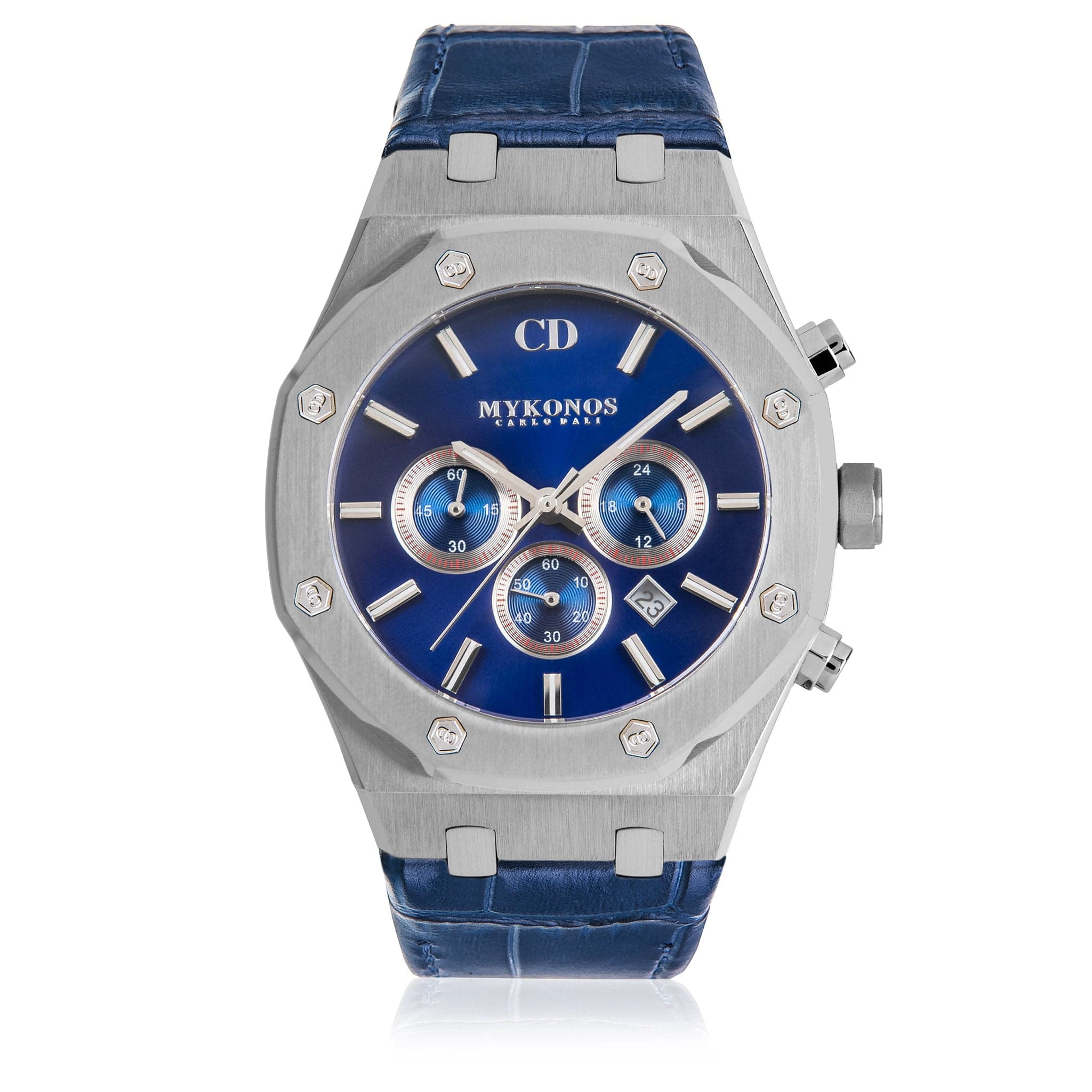 MYKONOS CHRONOGRAPH LEATHER Blue Limited Watch 1