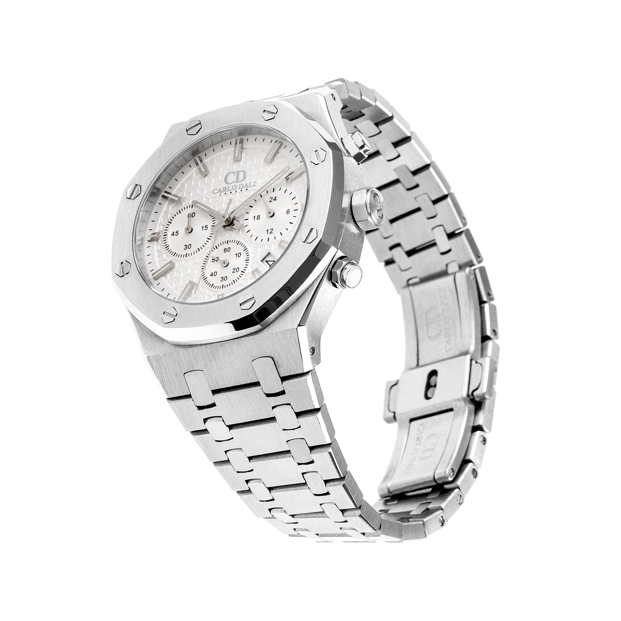Royal Chronograph Silver White Watch 2