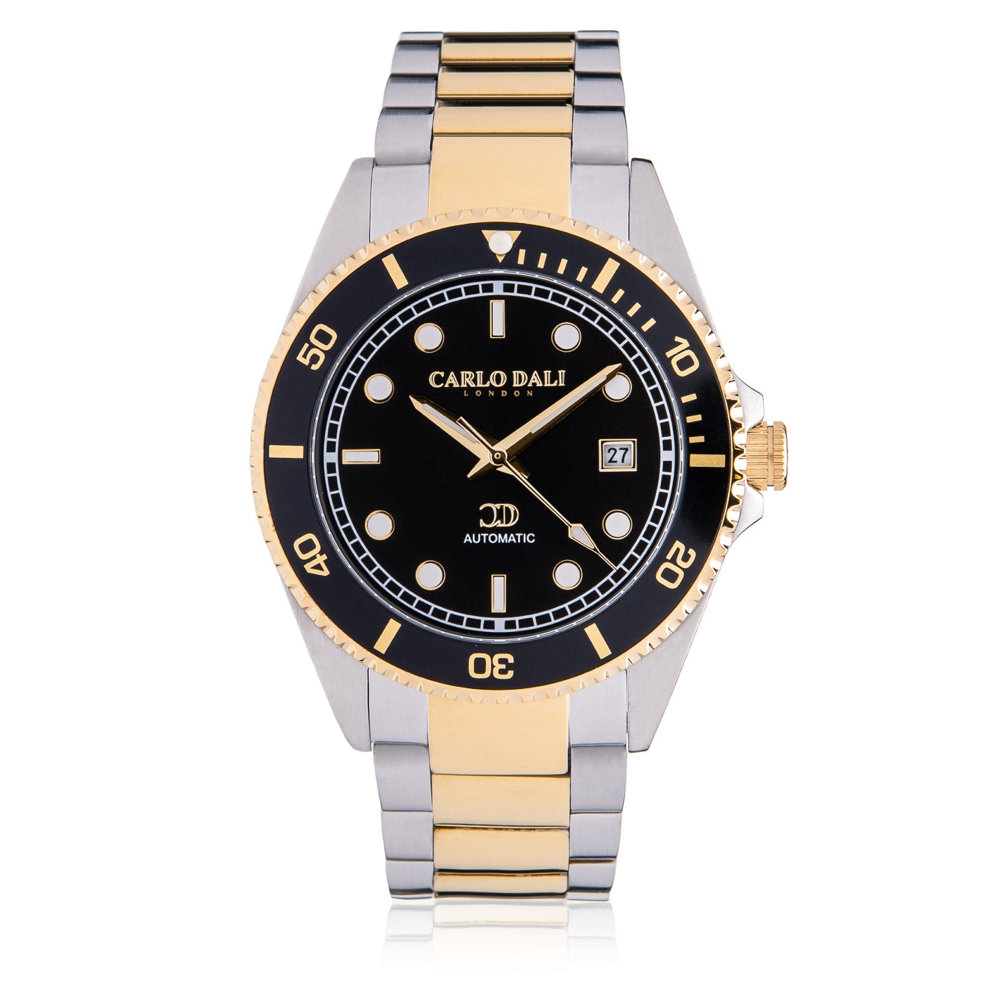 "ROYAL POSEIDON ONE" SILVER & GOLD METAL WATCH 1
